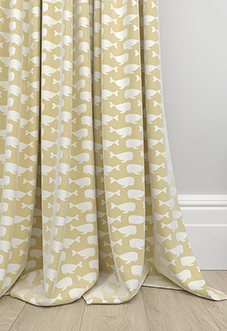 Whaling Around, Amber - Made to Measure Curtains